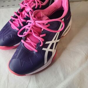 Asics Women's Pink and Purple Athletic Shoes